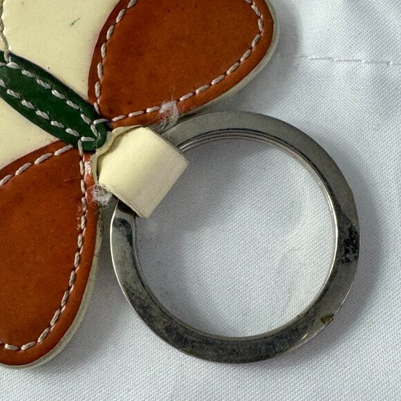 RARE Vintage Coach Patent Leather Butterfly Key Chain - Picture 7 of 8